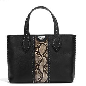Brighton Zoey Small Convertible Tote Snake Print